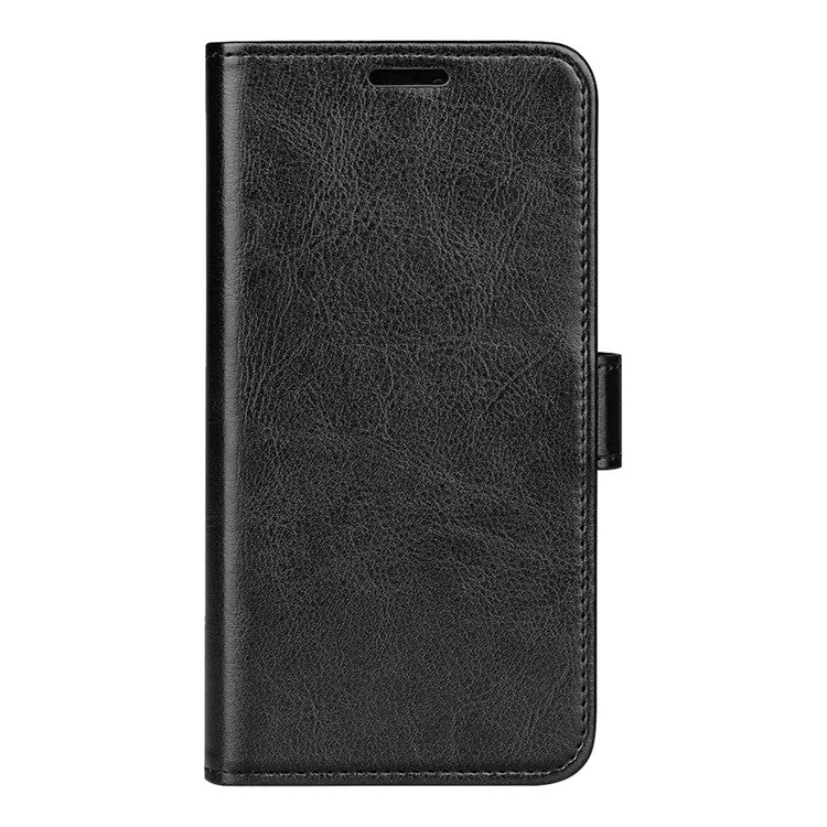 For Honor X8 5G Crazy Horse Texture PU Leather + TPU Phone Cover Foldable Stand Wallet Folio Flip Case - Black