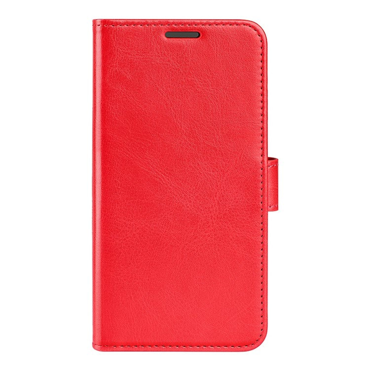 For Honor X8 5G Crazy Horse Texture PU Leather + TPU Phone Cover Foldable Stand Wallet Folio Flip Case - Red