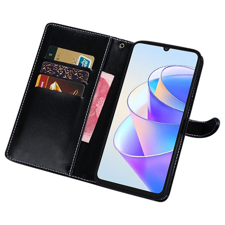 IDEWEI Magnetic Protective Flip Cover for Honor X40 GT 5G / X9 5G / X30 5G / Magic4 Lite 5G, Anti-fall Crocodile Texture PU Leather Wallet Phone Case with Stand Function - Blue