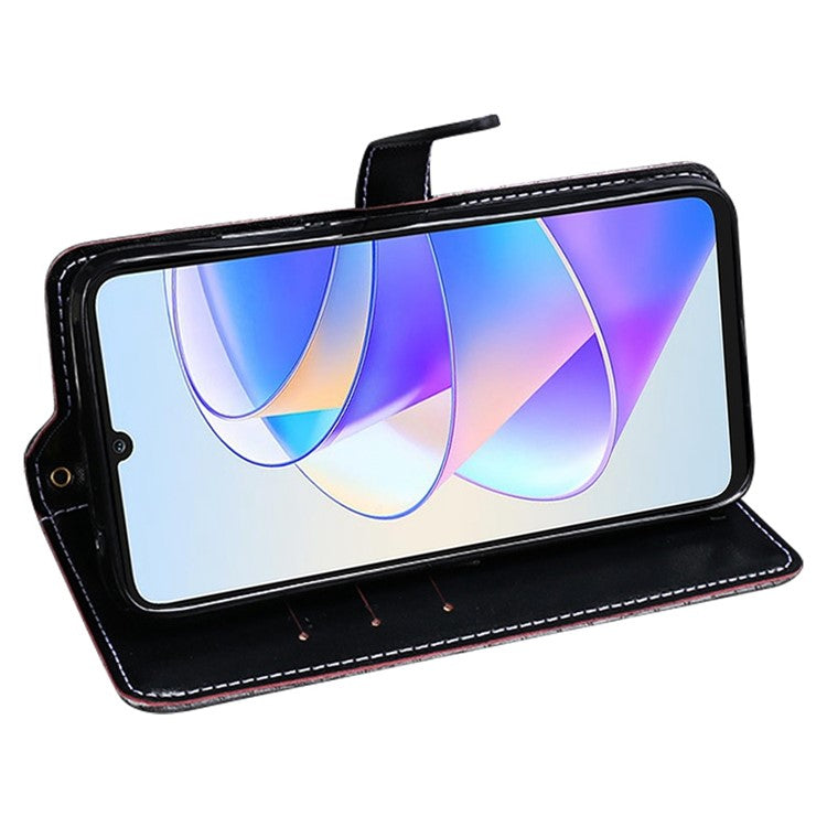 IDEWEI Magnetic Protective Flip Cover for Honor X40 GT 5G / X9 5G / X30 5G / Magic4 Lite 5G, Anti-fall Crocodile Texture PU Leather Wallet Phone Case with Stand Function - Blue