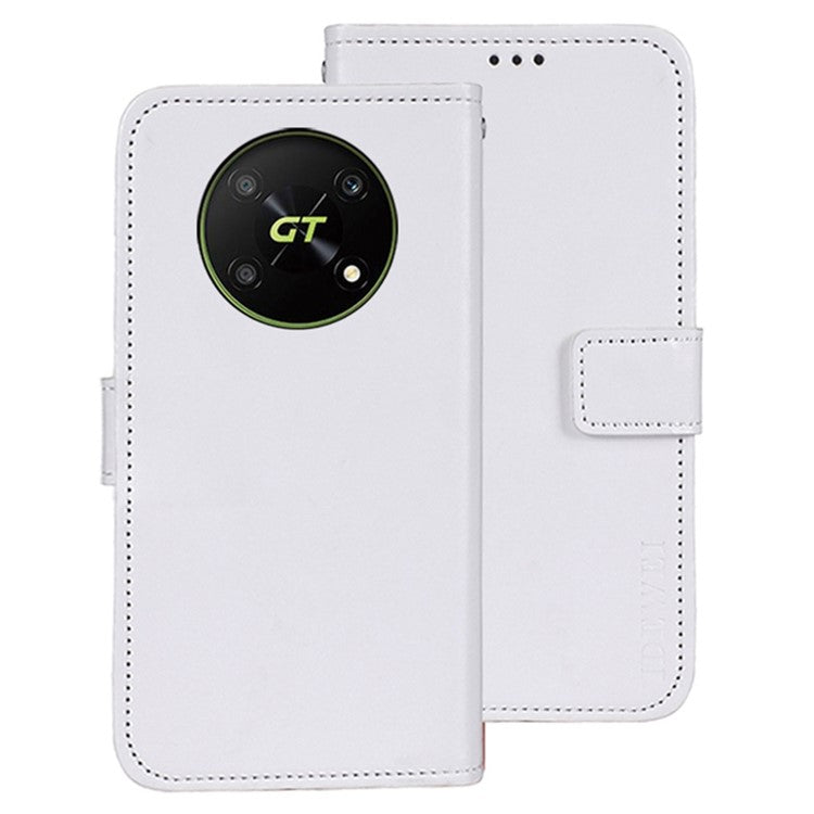 IDEWEI For Honor X40 GT 5G / X9 5G / X30 5G / Magic4 Lite 5G PU Leather Flip Stand Wallet Cover Crazy Horse Texture Anti-drop Phone Protective Case - White