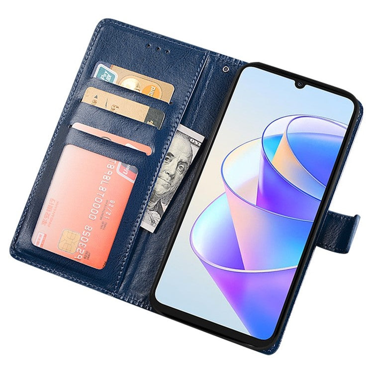 IDEWEI For Honor X40 GT 5G / X9 5G / X30 5G / Magic4 Lite 5G Wallet Feature Magnetic Closure Phone Case Crazy Horse Texture PU Leather Flip Cover with Stand - Blue