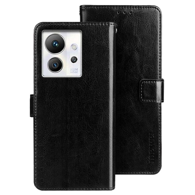 IDEWEI For Infinix Zero Ultra 5G Stand Wallet PU Leather Flip Cover Crazy Horse Texture Phone Protective Case - Black
