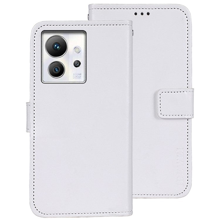 IDEWEI For Infinix Zero Ultra 5G Stand Wallet PU Leather Flip Cover Crazy Horse Texture Phone Protective Case - White