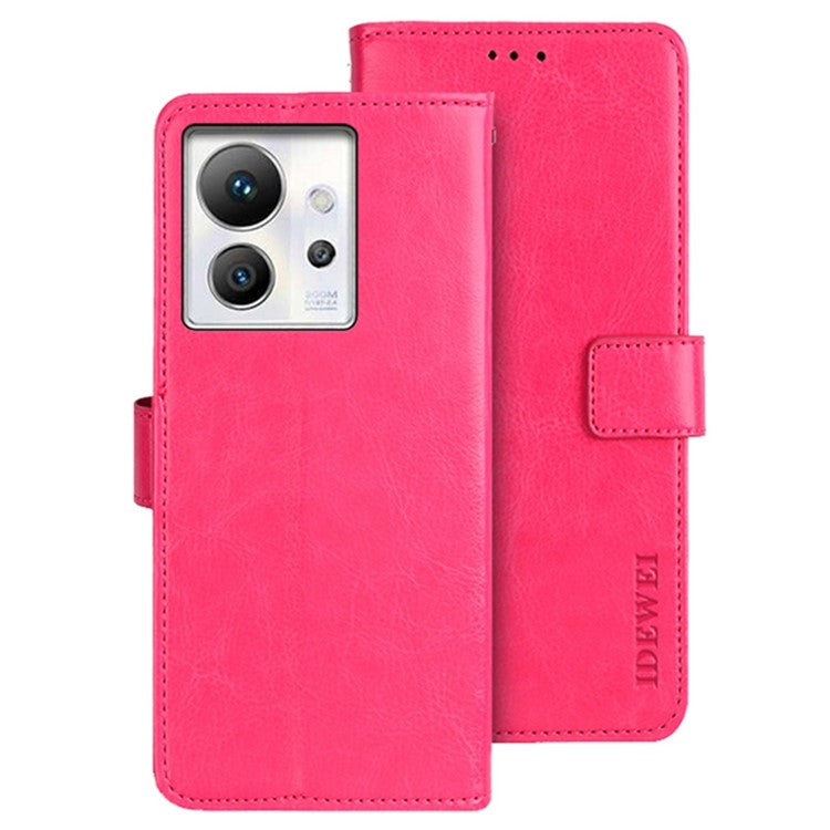 IDEWEI For Infinix Zero Ultra 5G Stand Wallet PU Leather Flip Cover Crazy Horse Texture Phone Protective Case - Rose