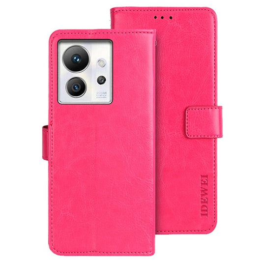IDEWEI For Infinix Zero Ultra 5G Stand Wallet PU Leather Flip Cover Crazy Horse Texture Phone Protective Case - Rose