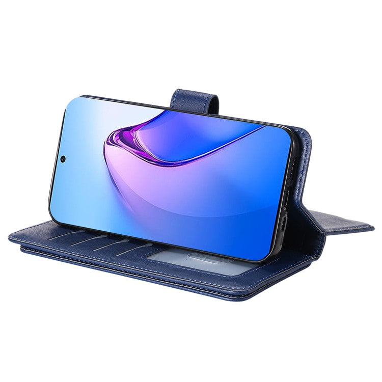 KT Multi-functional Series-1 for Oppo Reno8 Pro 5G (Global Version) / Reno8 Pro+ (China) 5G PU Leather Phone Cover Stand Wallet Scratch-resistant Case with 10 Card Slots - Dark Blue