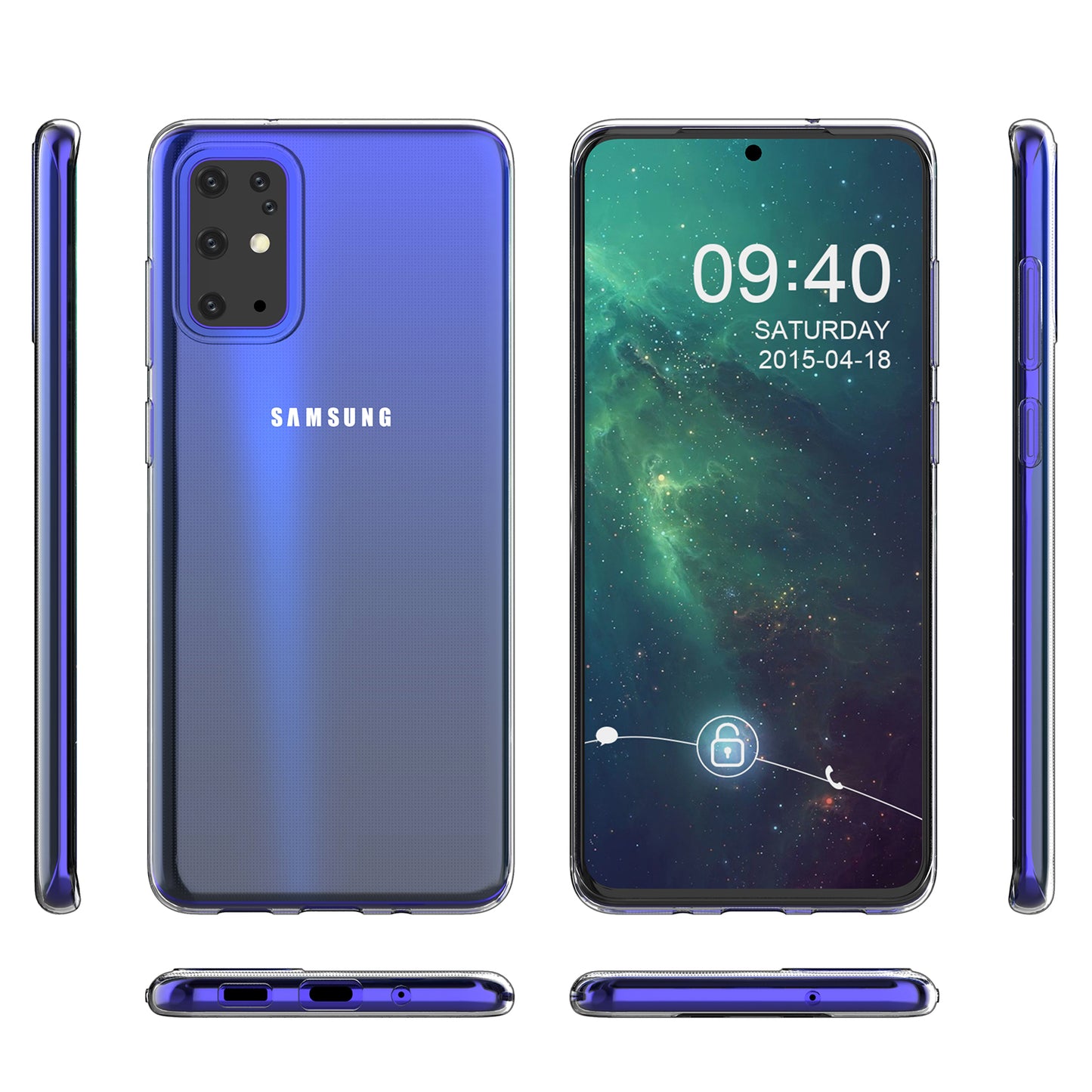 For Samsung Galaxy S20 Plus 4G / 5G 1.5mm Thicken HD Clear Phone Cover Flexible TPU Back Case