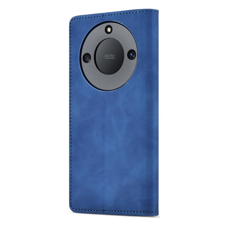AZNS For Honor X40 5G Phone Protective Flip Cover Shockproof PU Leather + TPU Interior Case with Stand - Blue
