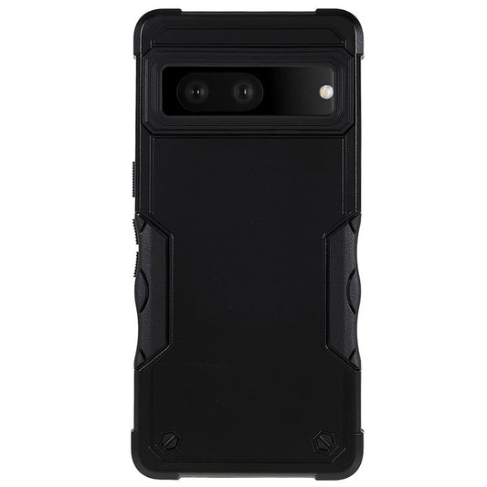 For Google Pixel 7 5G Hard PC + Soft TPU Shockproof Case Anti-slip Grip Protective Phone Back Cover - Black