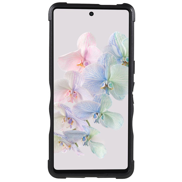 For Google Pixel 7 5G Hard PC + Soft TPU Shockproof Case Anti-slip Grip Protective Phone Back Cover - Black