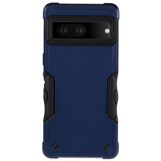 For Google Pixel 7 5G Hard PC + Soft TPU Shockproof Case Anti-slip Grip Protective Phone Back Cover - Blue