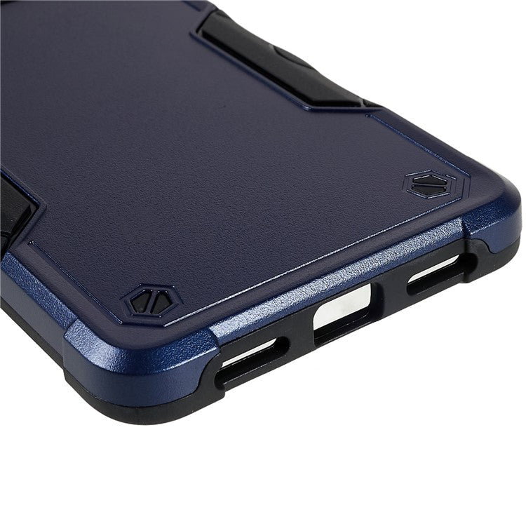 For Google Pixel 7 5G Hard PC + Soft TPU Shockproof Case Anti-slip Grip Protective Phone Back Cover - Blue