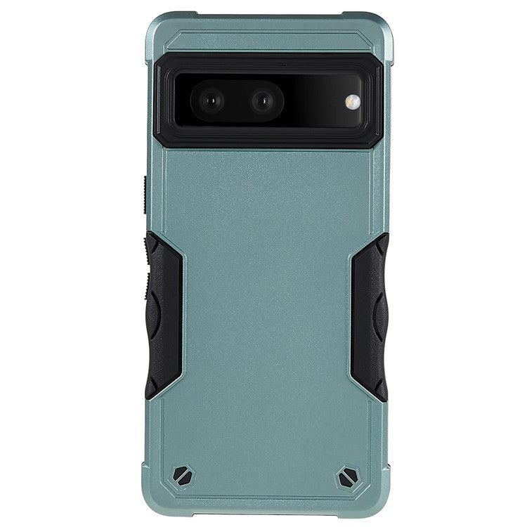 For Google Pixel 7 5G Hard PC + Soft TPU Shockproof Case Anti-slip Grip Protective Phone Back Cover - Green
