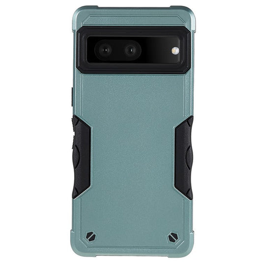 For Google Pixel 7 5G Hard PC + Soft TPU Shockproof Case Anti-slip Grip Protective Phone Back Cover - Green