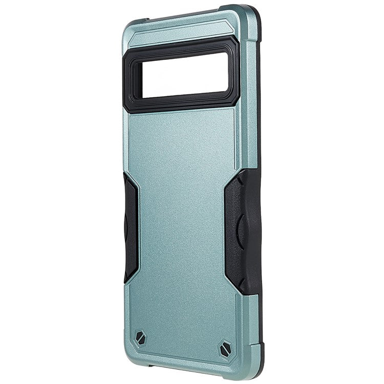 For Google Pixel 7 5G Hard PC + Soft TPU Shockproof Case Anti-slip Grip Protective Phone Back Cover - Green