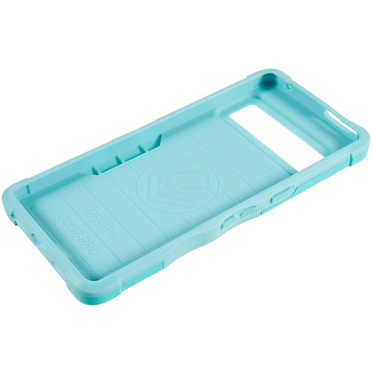 For Google Pixel 7 5G Hard PC + Soft TPU Shockproof Case Anti-slip Grip Protective Phone Back Cover - Mint Green