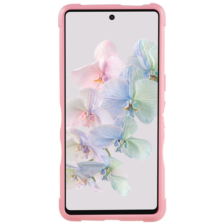 For Google Pixel 7 5G Hard PC + Soft TPU Shockproof Case Anti-slip Grip Protective Phone Back Cover - Pink
