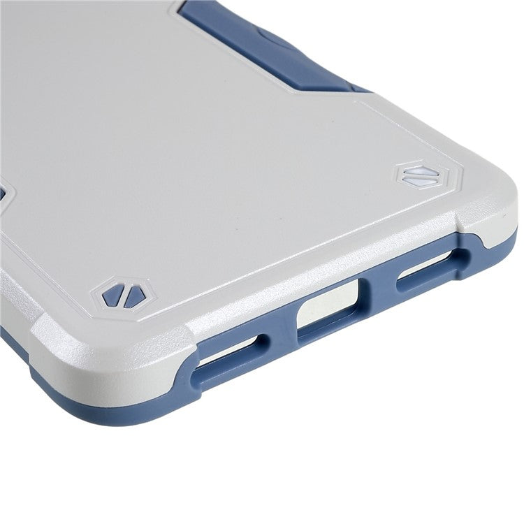 For Google Pixel 7 5G Hard PC + Soft TPU Shockproof Case Anti-slip Grip Protective Phone Back Cover - White