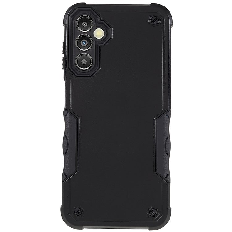 For Samsung Galaxy A14 5G / 4G Anti-fall Back Protector Case Anti-slip Grip PC + TPU Protective Phone Cover - Black