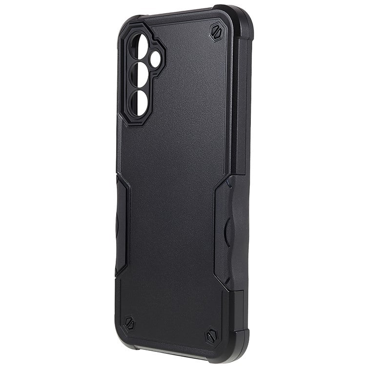 For Samsung Galaxy A14 5G / 4G Anti-fall Back Protector Case Anti-slip Grip PC + TPU Protective Phone Cover - Black