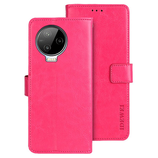 IDEWEI For Infinix Note 12 Pro 4G Crazy Horse Texture PU Leather Flip Stand Wallet Cover Phone Shell Protective Case - Rose