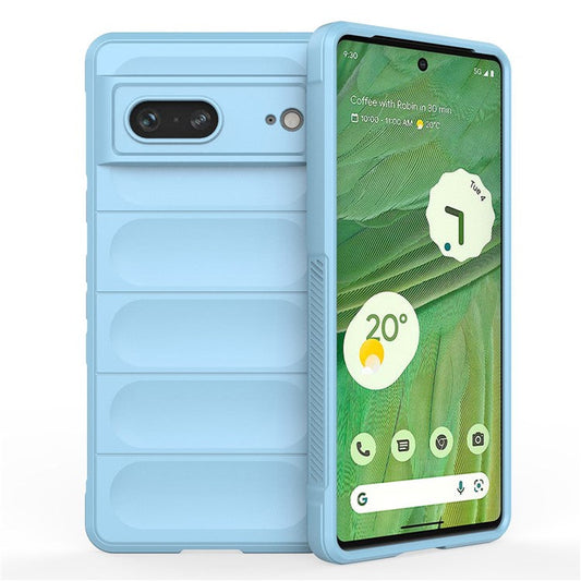 For Google Pixel 7 5G Drop-proof Smartphone Back Cover Flexible TPU Protective Phone Case - Baby Blue