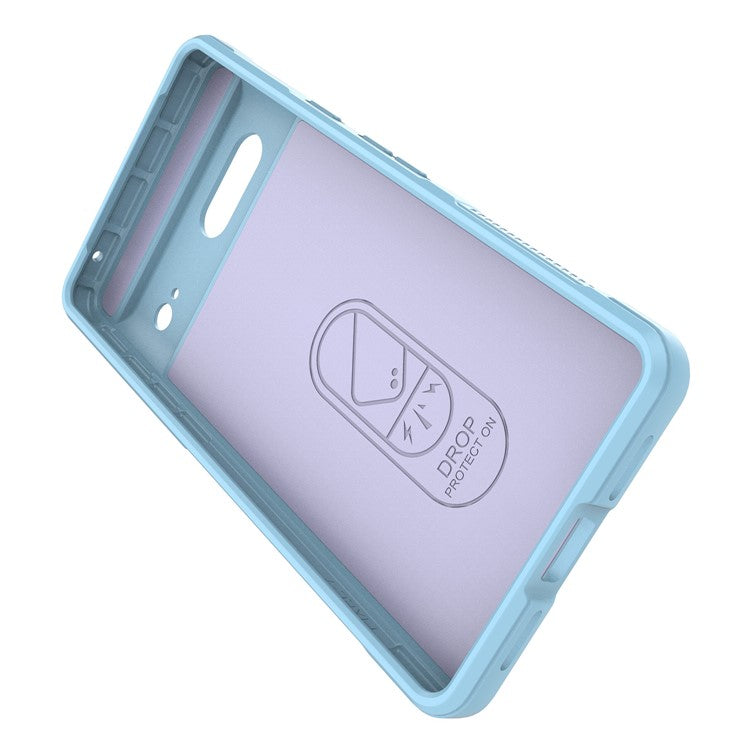 For Google Pixel 7 5G Drop-proof Smartphone Back Cover Flexible TPU Protective Phone Case - Baby Blue