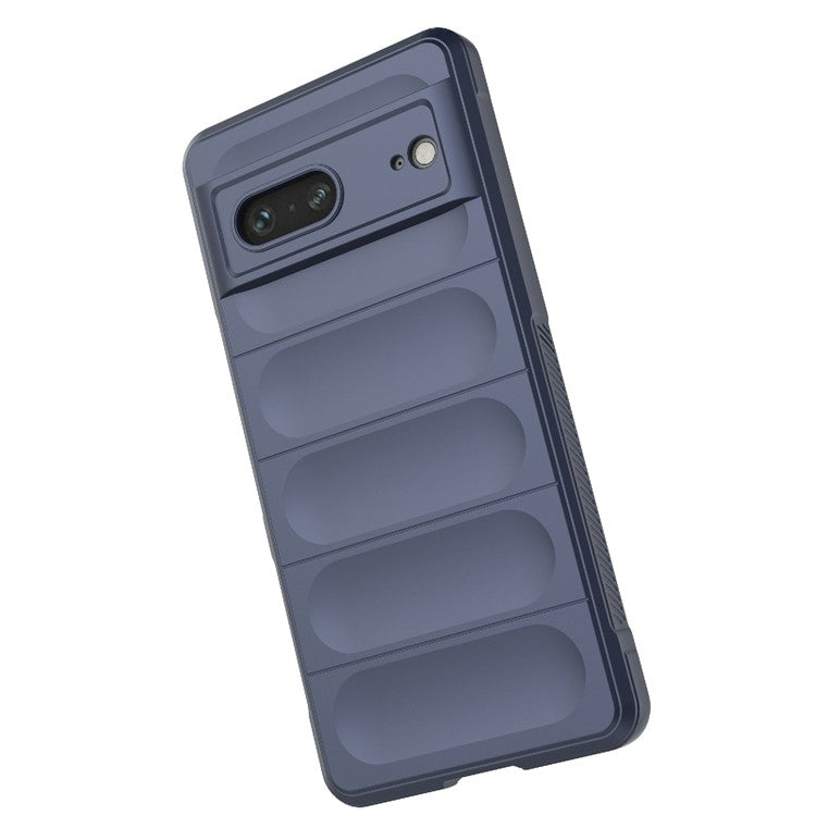 For Google Pixel 7 5G Drop-proof Smartphone Back Cover Flexible TPU Protective Phone Case - Dark Blue