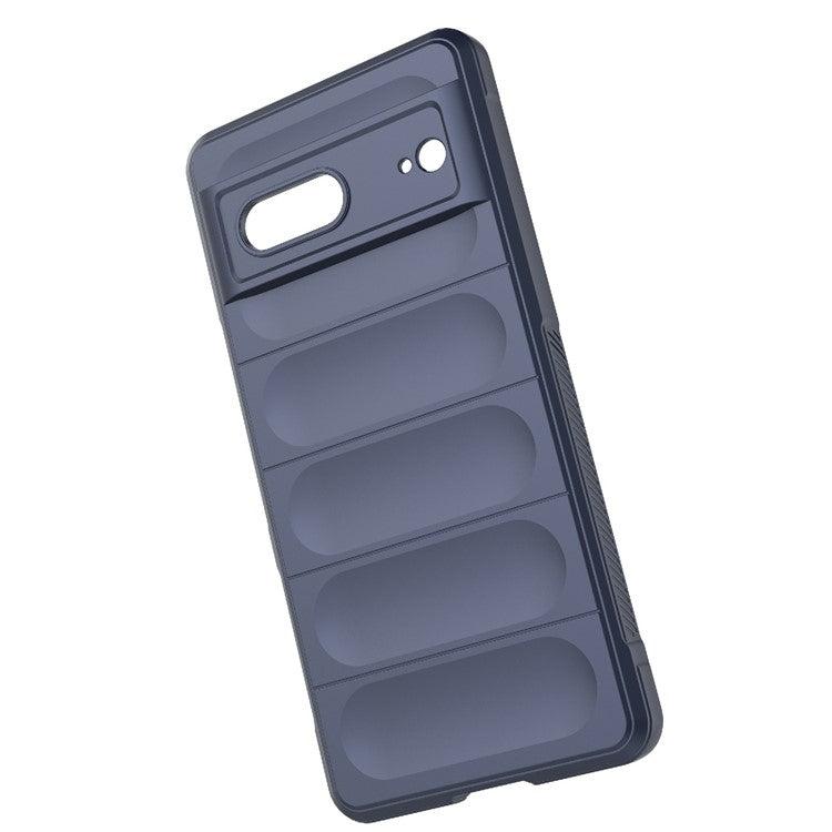 For Google Pixel 7 5G Drop-proof Smartphone Back Cover Flexible TPU Protective Phone Case - Dark Blue