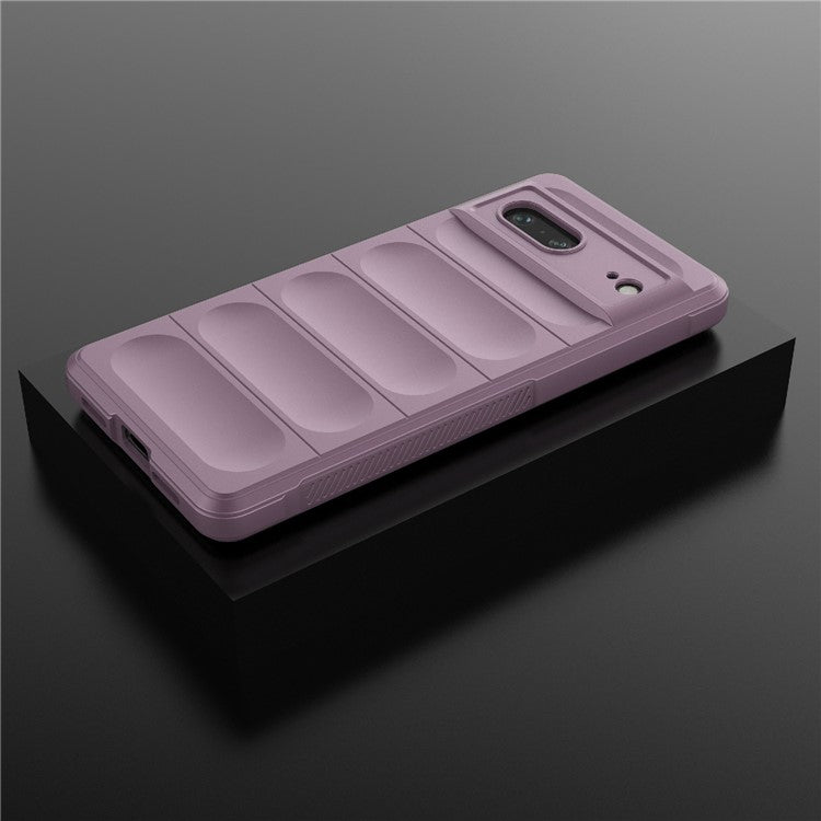 For Google Pixel 7 5G Drop-proof Smartphone Back Cover Flexible TPU Protective Phone Case - Light Purple