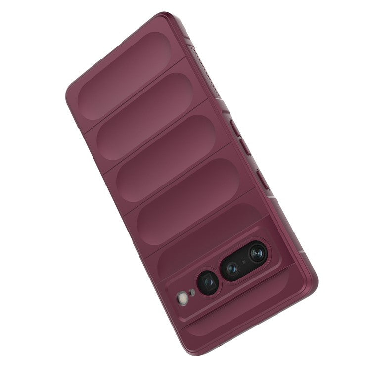 Anti-drop Phone Case For Google Pixel 7 Pro 5G Soft TPU Impact-Resistant Smartphone Back Cover - Wine Red