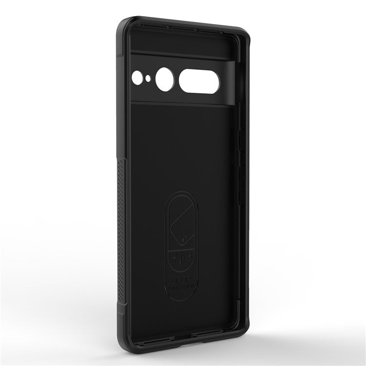 Anti-drop Phone Case For Google Pixel 7 Pro 5G Soft TPU Impact-Resistant Smartphone Back Cover - Dark Grey