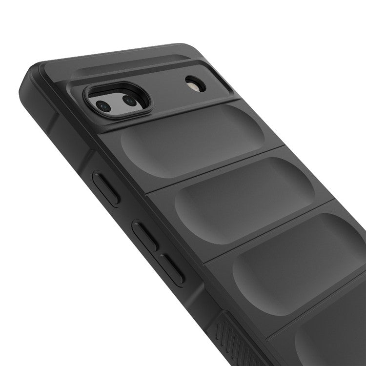 For Google Pixel 6a Soft TPU Anti-fall Phone Case Non-slip Wear-resistant Cell Phone Back Cover - Black