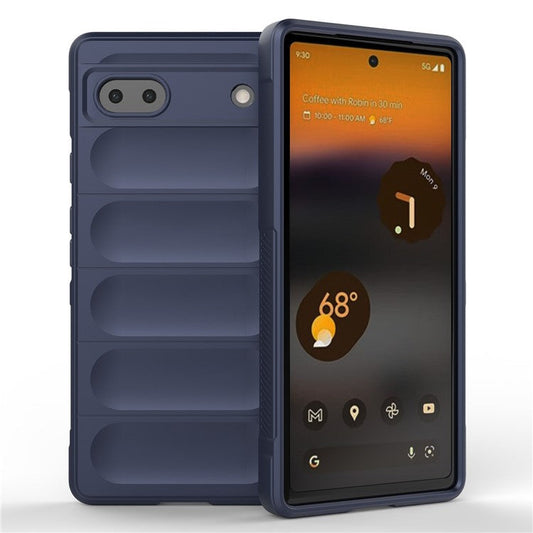For Google Pixel 6a Soft TPU Anti-fall Phone Case Non-slip Wear-resistant Cell Phone Back Cover - Dark Blue