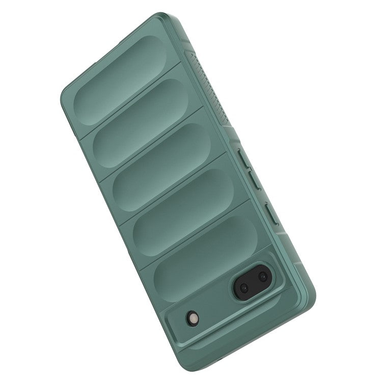 For Google Pixel 6a Soft TPU Anti-fall Phone Case Non-slip Wear-resistant Cell Phone Back Cover - Green