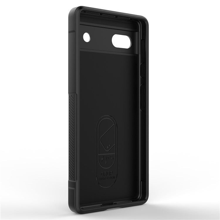 For Google Pixel 6a Soft TPU Anti-fall Phone Case Non-slip Wear-resistant Cell Phone Back Cover - Dark Grey