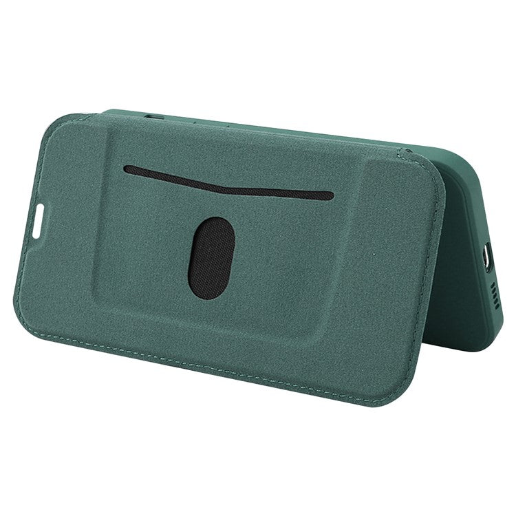For Samsung Galaxy S23+ Anti-drop Card Holder Kickstand Liquid Silicone Protective Case Skin-touch Phone Cover - Yellow