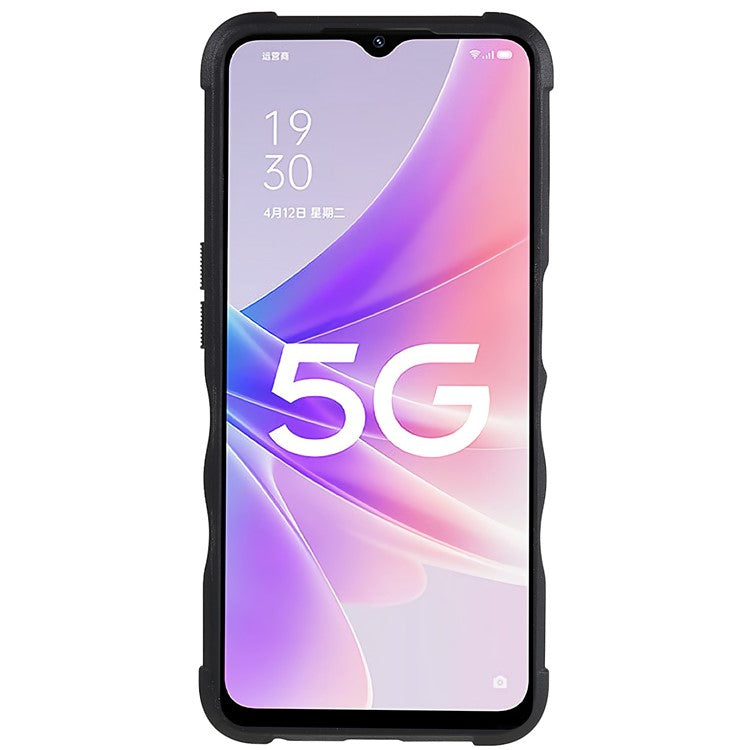 For Oppo A57 4G/A57s 4G/A57e 4G/A77 4G/A77 5G/A57 (2022) 5G/Realme Q5i/V23 5G/OnePlus Nord N20 SE 4G/Nord N300 5G PC+TPU Phone Case Ring Holder Kickstand Cover - Red