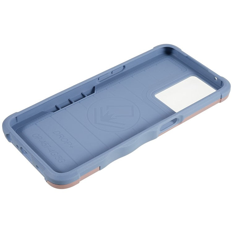 For Oppo A57 4G/A57s 4G/A57e 4G/A77 4G/A77 5G/A57 (2022) 5G/Realme Q5i/V23 5G/OnePlus Nord N20 SE 4G/Nord N300 5G PC+TPU Phone Case Ring Holder Kickstand Cover - Rose Gold