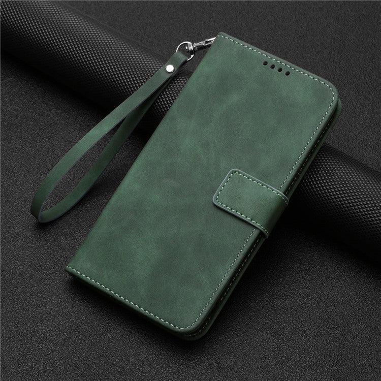 For Google Pixel 7 Pro 5G Wallet Phone Stand Cover Magnetic Clasp PU Leather Stand Cell Phone Case with Strap - Green