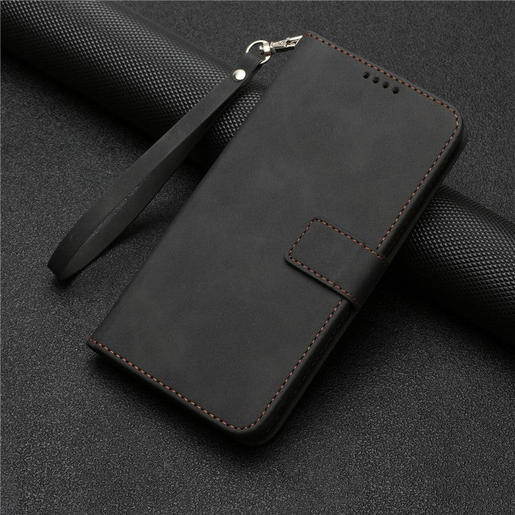 For Google Pixel 7 5G Anti-scratch Mobile Phone Case Magnetic Clasp PU Leather Stand Flip Wallet Cover with Strap - Black