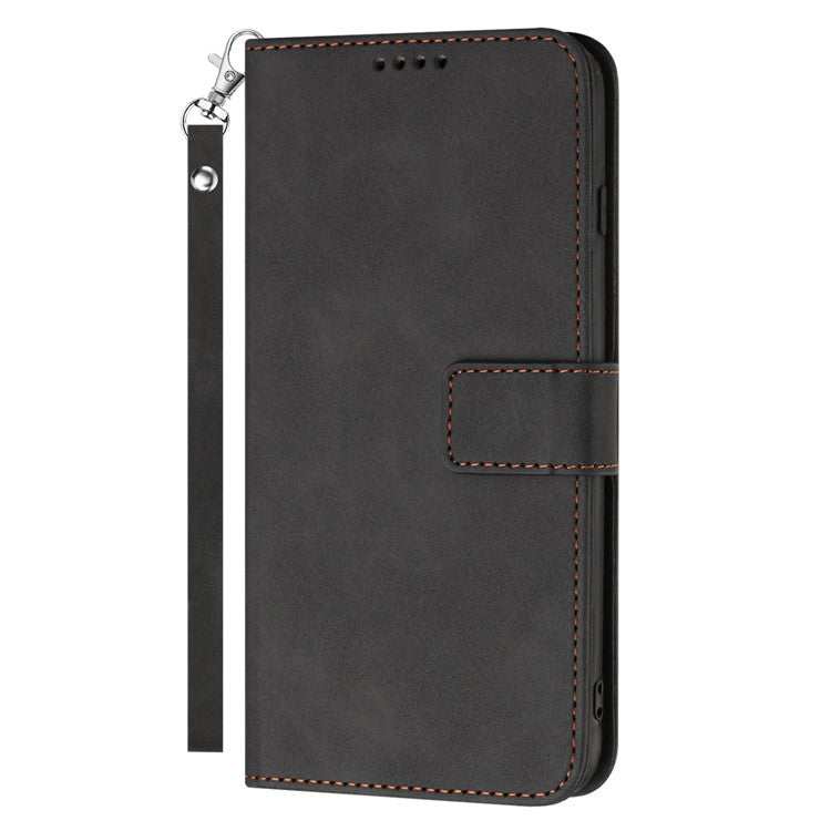 For Google Pixel 7 5G Anti-scratch Mobile Phone Case Magnetic Clasp PU Leather Stand Flip Wallet Cover with Strap - Black