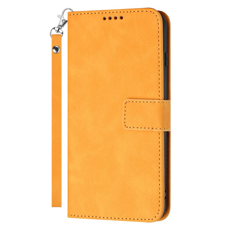 For Google Pixel 7 5G Anti-scratch Mobile Phone Case Magnetic Clasp PU Leather Stand Flip Wallet Cover with Strap - Yellow