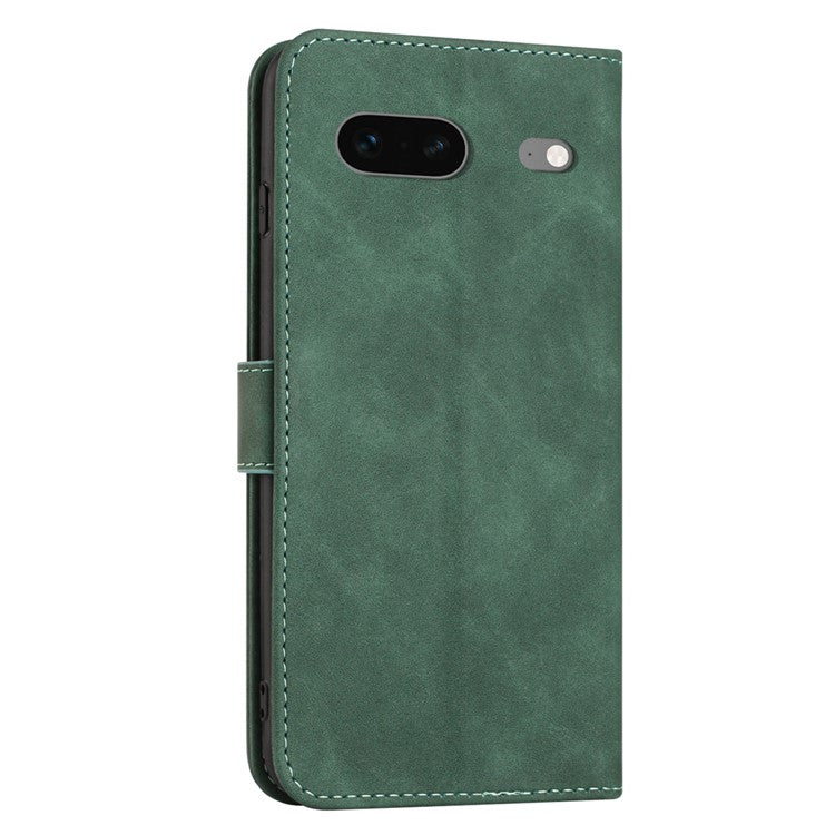 For Google Pixel 7 5G Anti-scratch Mobile Phone Case Magnetic Clasp PU Leather Stand Flip Wallet Cover with Strap - Green