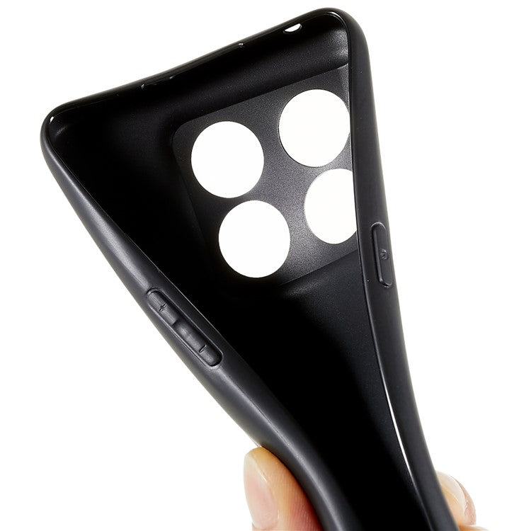 For OnePlus Ace Pro 5G / 10T 5G Anti-fall Flexible TPU Cell Phone Cover Black Matte Smartphone Case