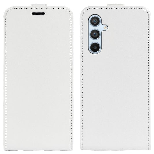 Anti-scratch Cell Phone Cover For Samsung Galaxy A54 5G Vertical Flip Crazy Horse Texture PU Leather Magnetic Clasp Phone Case Card Holder - White