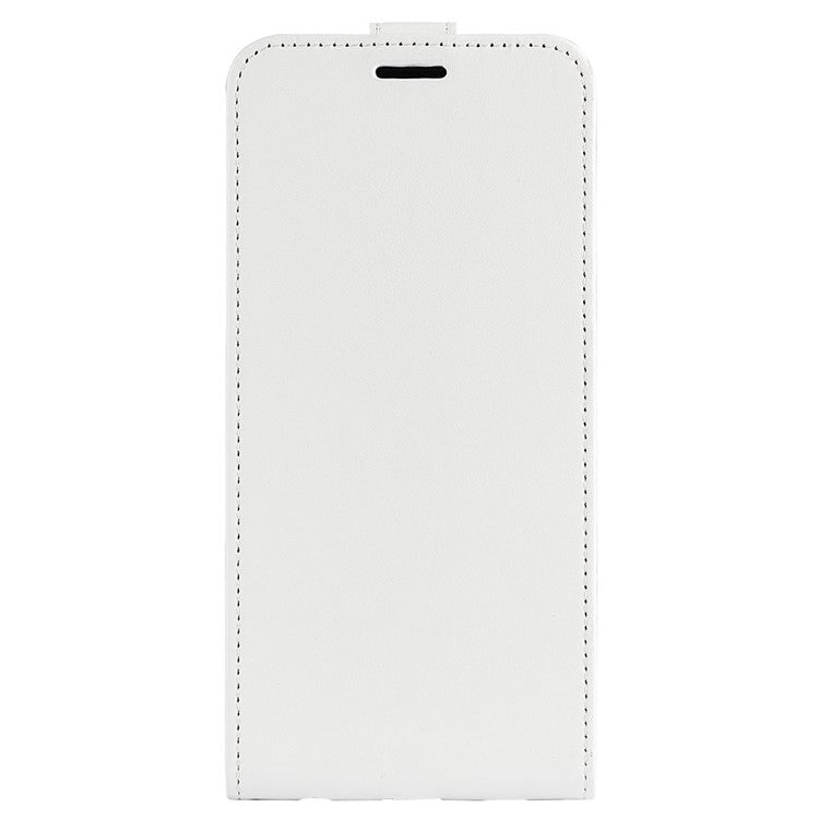 Anti-scratch Cell Phone Cover For Samsung Galaxy A54 5G Vertical Flip Crazy Horse Texture PU Leather Magnetic Clasp Phone Case Card Holder - White