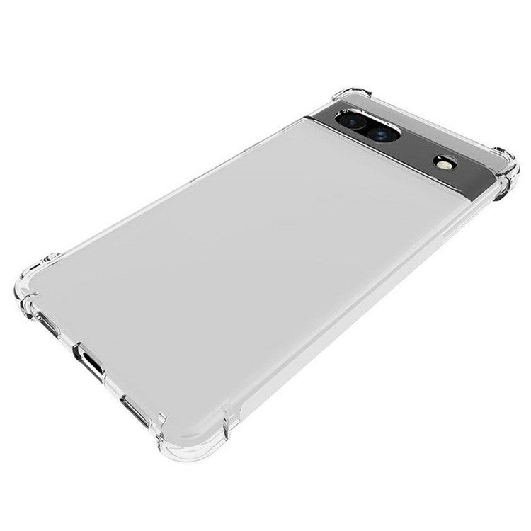 For Google Pixel 7A Non-slip Shockproof Phone Case Thickened Four Corner Protection Transparent Soft TPU Back Cover