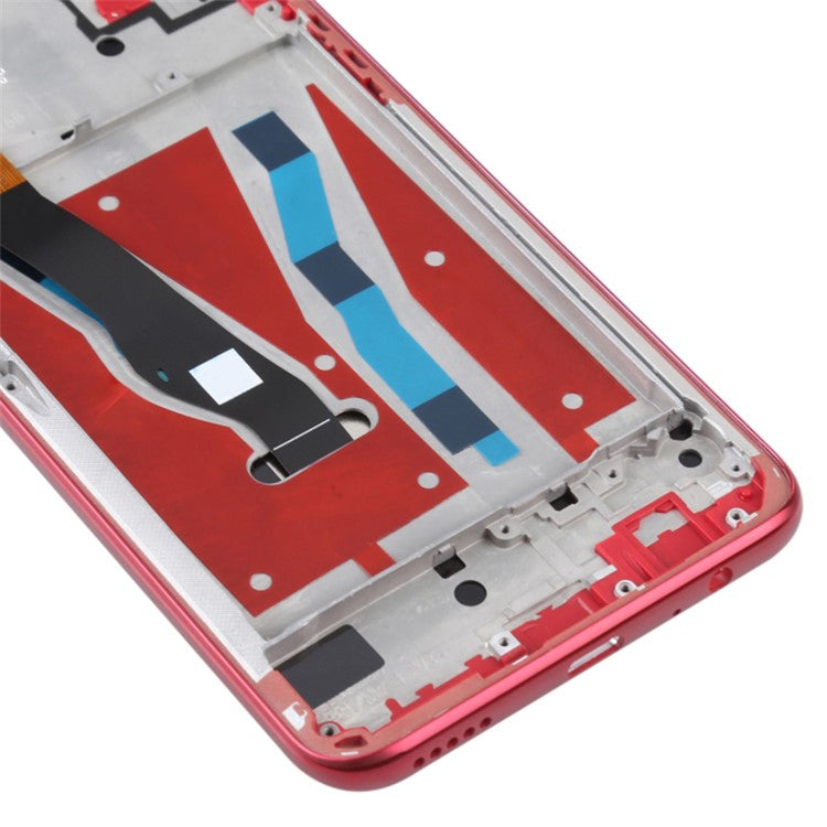 For Honor 9X HLK-AL00, HLK-TL00 LCD Screen and Digitizer Assembly + Frame Replacement Part (COG) (Grade C, without Logo) - Charm Red